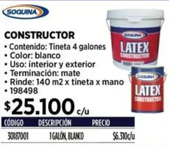 Construmart SOQUINA CONSTRUCTOR 4 galones oferta
