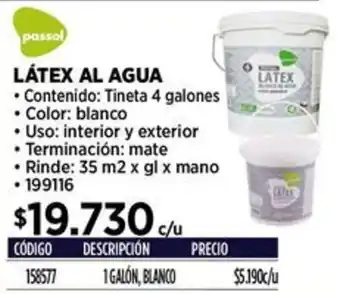 Construmart LÁTEX AL AGUA 4 galones oferta