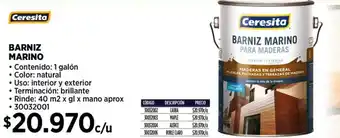 Construmart Ceresita BARNIZ MARINO 1 galon oferta