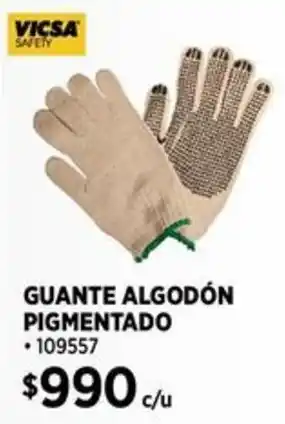 Construmart VICSA SAFETY GUANTE ALGODÓN PIGMENTADO oferta