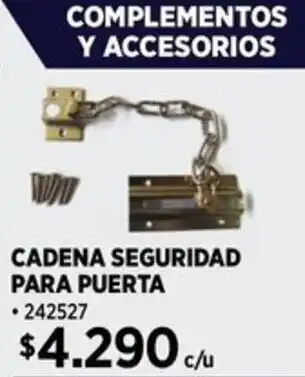 Construmart CADENA SEGURIDAD PARA PUERTA oferta