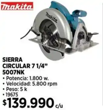 Construmart SIERRA CIRCULAR 7 1/4" 5007NK oferta