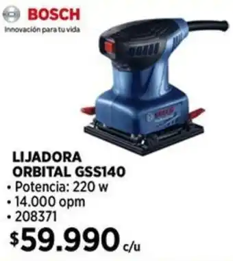 Construmart BOSCH LIJADORA ORBITAL GSS140 220w oferta