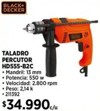 Construmart BLACK+ DECKER TALADRO PERCUTOR HD555-B2C oferta