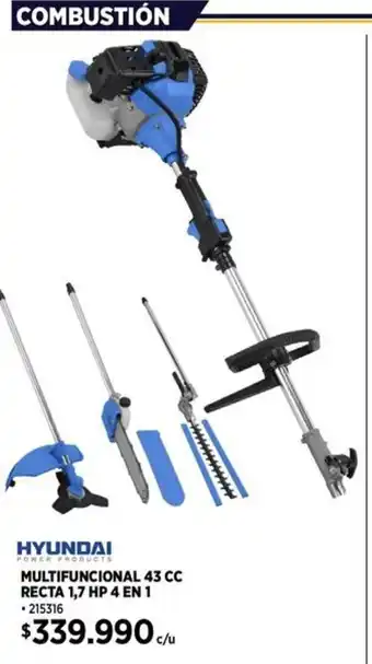Construmart HYUNDAI POWER PRODUCTS MULTIFUNCIONAL 43 CC RECTA 1,7 HP 4 EN 1 oferta