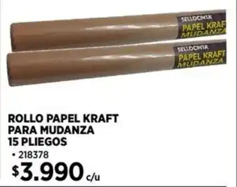 Construmart ROLLO PAPEL KRAFT PARA MUDANZA 15 PLIEGOS oferta