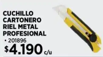 Construmart CUCHILLO CARTONERO RIEL METAL PROFESIONAL oferta