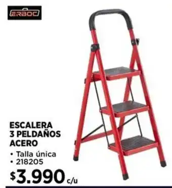 Construmart ERBOC ESCALERA 3 PELDAÑOS ACERO oferta