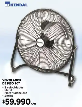 Construmart KENDAL VENTILADOR DE PISO 20" oferta