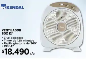 Construmart KENDAL VENTILADOR BOX 12" oferta