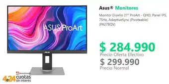 PC Factory Asus Monitores oferta