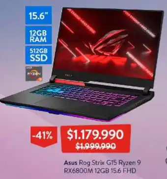 Asus Rog Strix G15 Ryzen 9 RX6800M 12GB 15.6 FHD