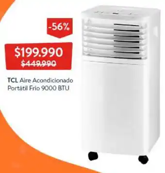 Lider TCL Aire Acondicionado Portátil Frio 9000 BTU oferta