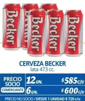 Alvi CERVEZA BECKER lata 473cc x 12un oferta