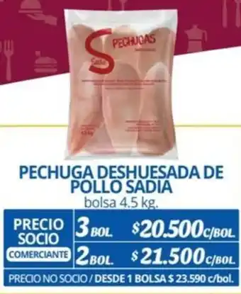 Alvi PECHUGA DESHUESADA DE POLLO SADIA bolsa 4.5kg x 3 bol oferta