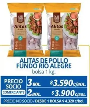 Alvi ALITAS DE POLLO FUNDO RIO ALEGRE bolsa 1kg x 3bol oferta