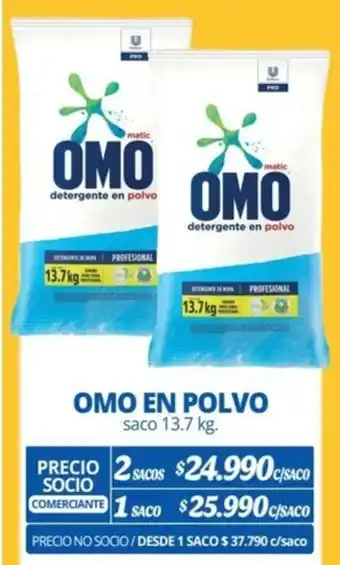 Alvi OMO EN POLVO saco 13.7kg x 2un oferta