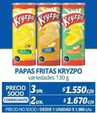 Alvi PAPAS FRITAS KRYZPO variedades 130g x 3un oferta