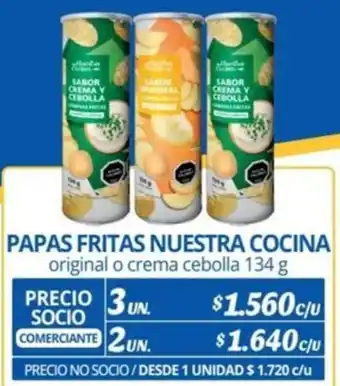Alvi PAPAS FRITAS NUESTRA COCINA original o crema cebolla 134g x 3un oferta