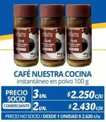 Alvi CAFÉ NUESTRA COCINA instantáneo en polvo 100g x 3un oferta
