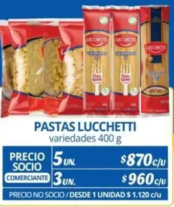Alvi PASTAS LUCCHETTI variedades 400g x 5un oferta