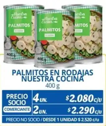 Alvi PALMITOS EN RODAJAS NUESTRA COCINA 400g x 4un oferta