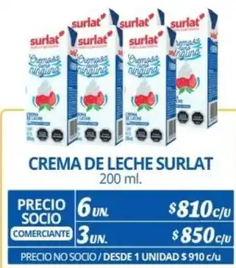 CREMA DE LECHE SURLAT 200ml x 6un