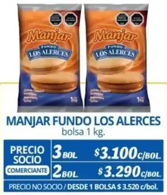 Alvi MANJAR FUNDO LOS ALERCES bolsa 1kg x 3bol oferta
