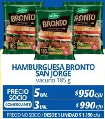 Alvi HAMBURGUESA BRONTO SAN JORGE vacuno 185g x 5un oferta