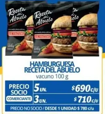 Alvi HAMBURGUESA RECETA DEL ABUELO vacuno 100g x 5un oferta