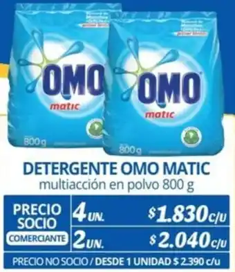 Alvi DETERGENTE OMO MATIC multiacción en polvo 800g x 4un oferta