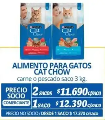 Alvi ALIMENTO PARA GATOS CAT CHOW carne o pescado saco 3 kg x 2 sacos oferta