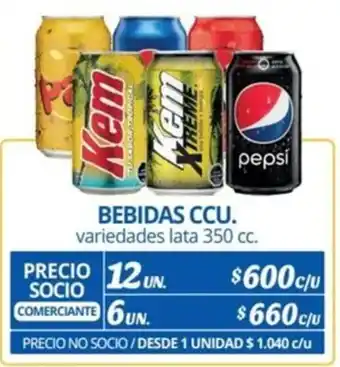 Alvi BEBIDAS CCU. variedades lata 350 cc x 12un oferta