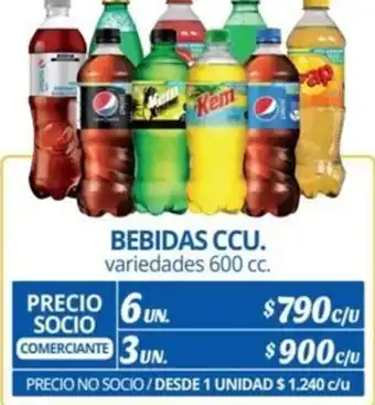 Alvi BEBIDAS CCU. variedades 600 cc x 6un oferta