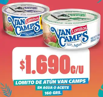 OK Market LOMITO DE ATÚN VAN CAMPS EN AGUA O ACEITE 160 GRS oferta