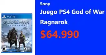 Sony Juego PS4 God of War Ragnarok