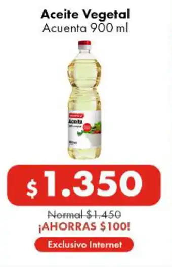Super Bodega a Cuenta Aceite Vegetal Acuenta 900 ml oferta