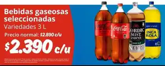 Unimarc Bebidas gaseosas seleccionadas Variedades 3L oferta