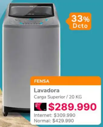 Lavadora Carga Superior 20kg