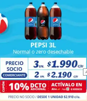 Alvi PEPSI 3L Normal o zero desechable x 3un oferta