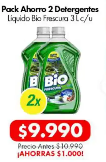 Super Bodega a Cuenta Pack Ahorro 2 Detergentes Líquido Bio Frescura 3L oferta
