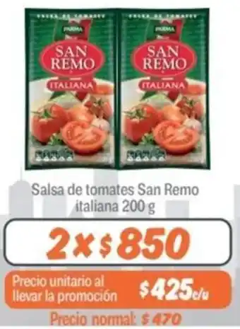 Mayorista 10 Salsa de tomates San Remo italiana 200g oferta