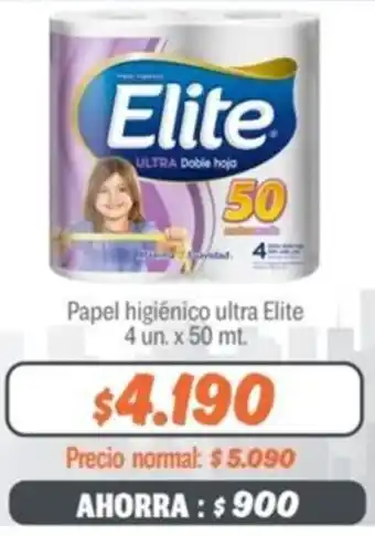 Mayorista 10 Papel higiénico ultra Elite 4 un. x 50mt oferta