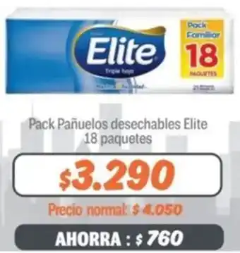 Mayorista 10 Pack Pañuelos desechables Elite 18 paquetes oferta