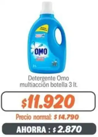 Mayorista 10 Detergente Omo multiacción botella 3lt oferta