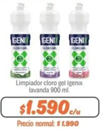Mayorista 10 Limpiador cloro gel Igenix lavanda 900ml oferta