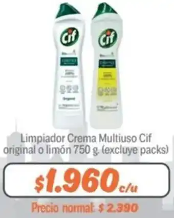 Mayorista 10 Limpiador Crema Multiuso Cif original o limón 750g oferta