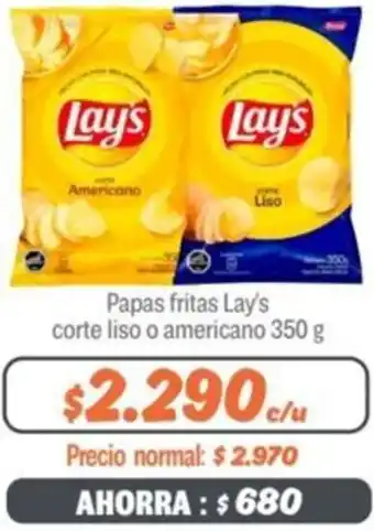 Mayorista 10 Papas fritas Lay's corte liso o americano 350g oferta