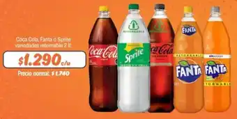Mayorista 10 Coca Cola, Fanta o Sprite variedades retornable 2It oferta