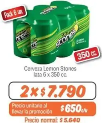 Mayorista 10 Cerveza Lemon Stones lata 6 x 350cc oferta